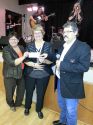 Receiving a donation from Heisler Elks at a New Years fundraiser